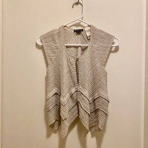 A/X Armani Exchange Silver Layered Chevron Vest S